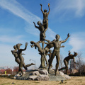 escultura de jardín moderna estatuas desnudas del tamaño de la vida del arte del metal para la escultura de la musica